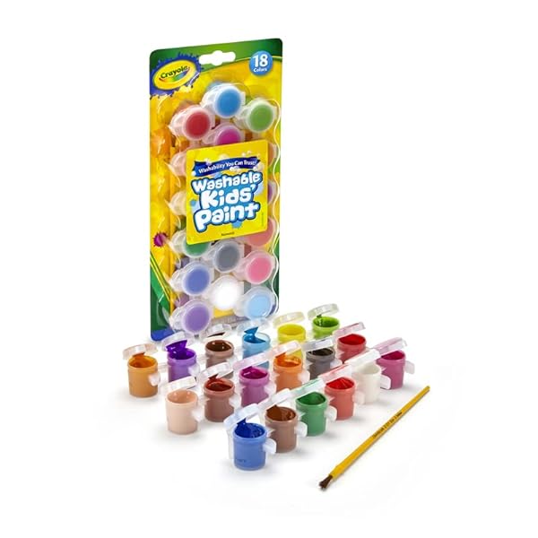 Crayola 54-0125 Crayola Washable Kid's Paint Pots - 18 Colors